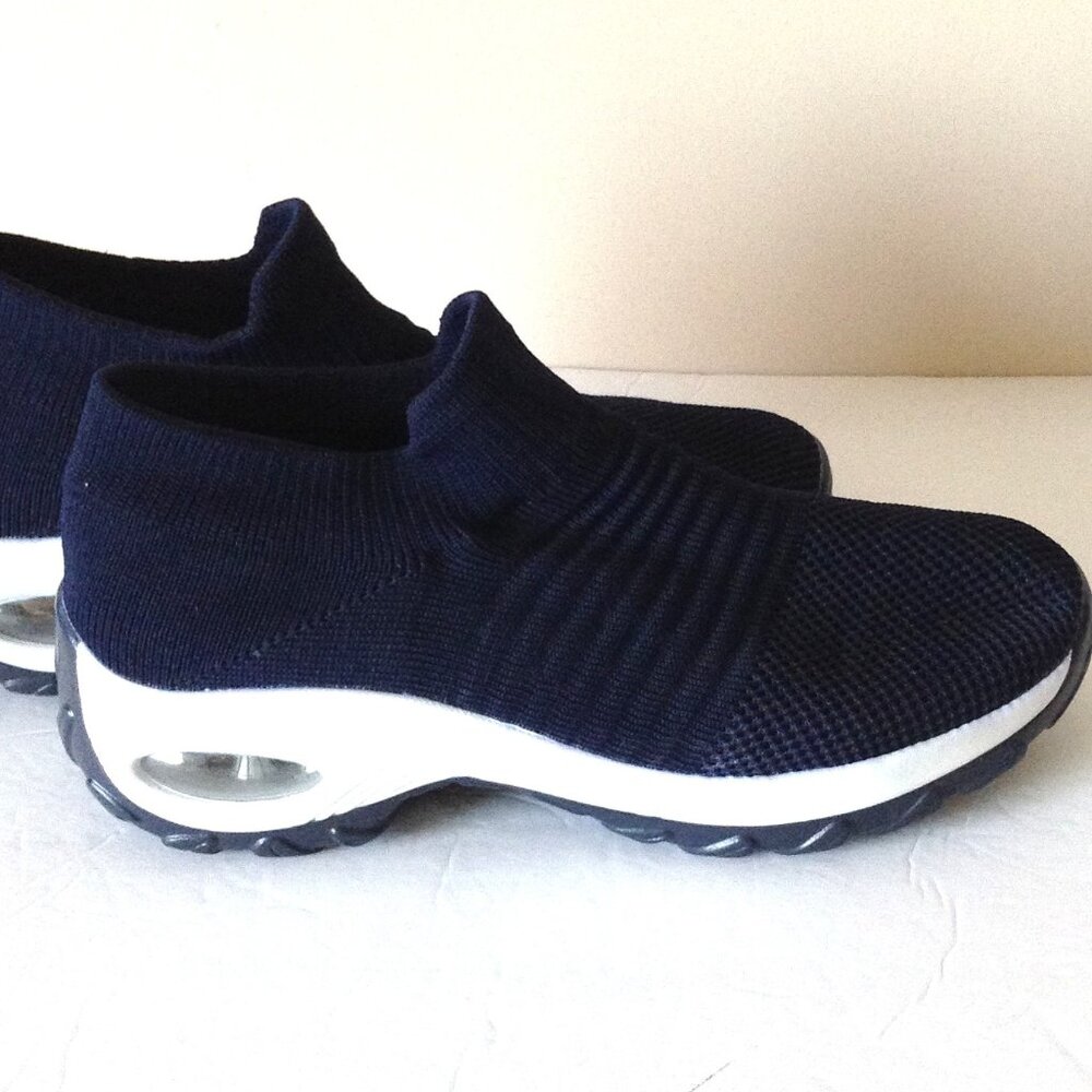 Women Slip On Sock Sneakers Comfortable Stretchy Size 39 Walking Sports - Picture 3 of 7